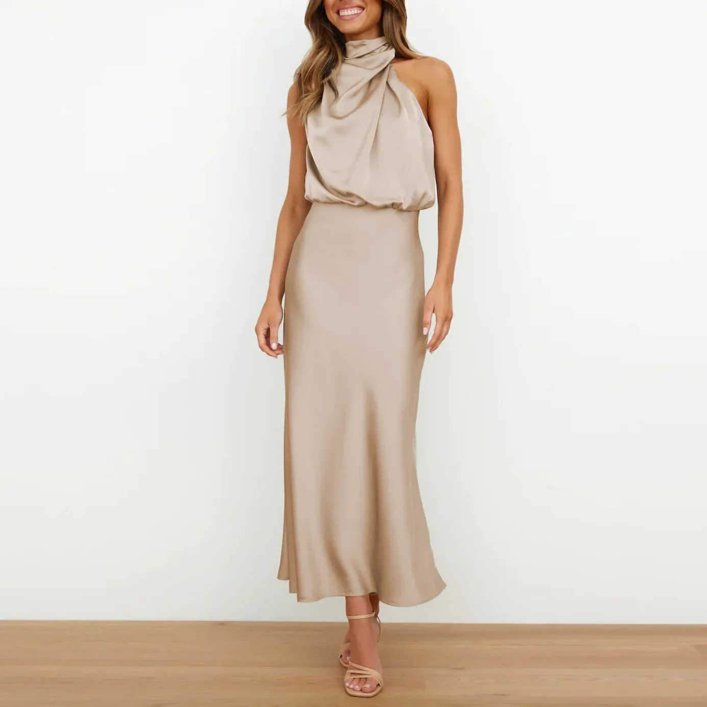 2023 Spring/Summer Women's Satin Sleeveless Dress with Advanced Sense, Fashion and Elegance, Celebrity Light Evening Gift Dress
2023 Spring/Summer Women's Satin Sleeveless Dress with Advanced Sense, Fashion and Elegance, Celebrity Light Evening Gift Dress
