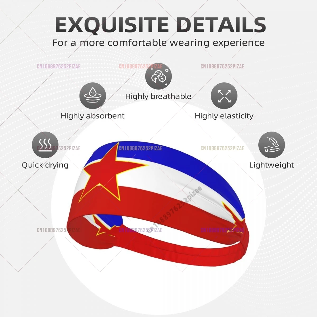 Yugoslavia Flag Men Women Bands Elastic Wide Headbands For Yoga Sports Fitness Exercise Tennis Running Gym Dance Athletic
Yugoslavia Flag Men Women Bands Elastic Wide Headbands For Yoga Sports Fitness Exercise Tennis Running Gym Dance Athletic