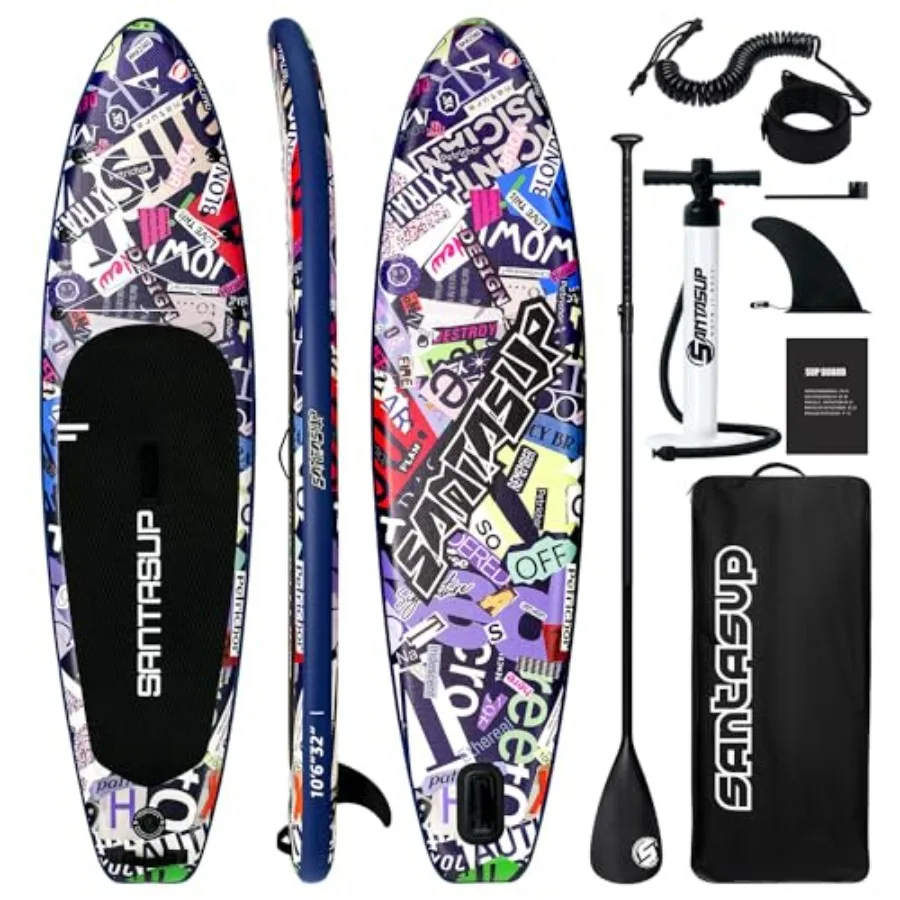 Inflatable Stand Up Paddle Board for Adults Youth 10'6/11' Wide, Durable PVC Material, Blue/Gray, Ultra-Stable with Anti-Slip E
Inflatable Stand Up Paddle Board for Adults Youth 10'6/11' Wide, Durable PVC Material, Blue/Gray, Ultra-Stable with Anti-Slip E