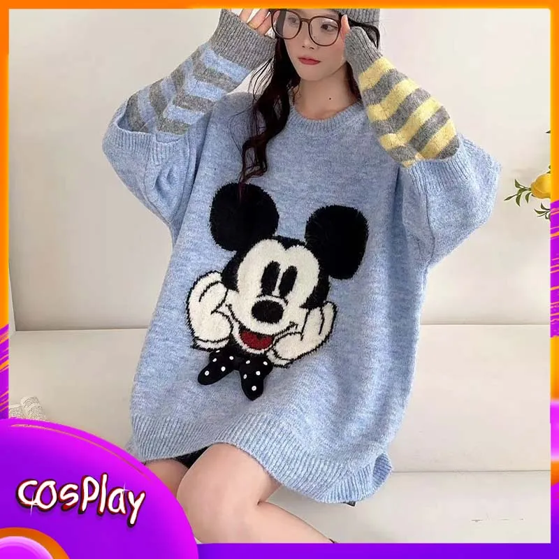 Mickey Round Neck Sweater Disney Cartoon Cute Knit Sweater Autumn And Winter Casual Fashion Top Loose Women'S Pullover Gift
Mickey Round Neck Sweater Disney Cartoon Cute Knit Sweater Autumn And Winter Casual Fashion Top Loose Women'S Pullover Gift