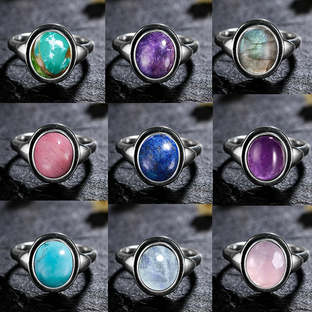 Vintage 925 Sterling Silver Natural 8x10MM Tiger's Eye MoonstoneLabradorite Finger Ring for Women Gift Luxury Stone Jewelry
Vintage 925 Sterling Silver Natural 8x10MM Tiger's Eye MoonstoneLabradorite Finger Ring for Women Gift Luxury Stone Jewelry