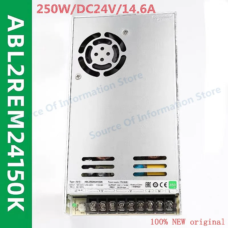 Schneider ABL2REM24150K DC Switching Power Supply 24V 350W 14.6A - Electronic Component
Schneider ABL2REM24150K DC Switching Power Supply 24V 350W 14.6A - Electronic Component