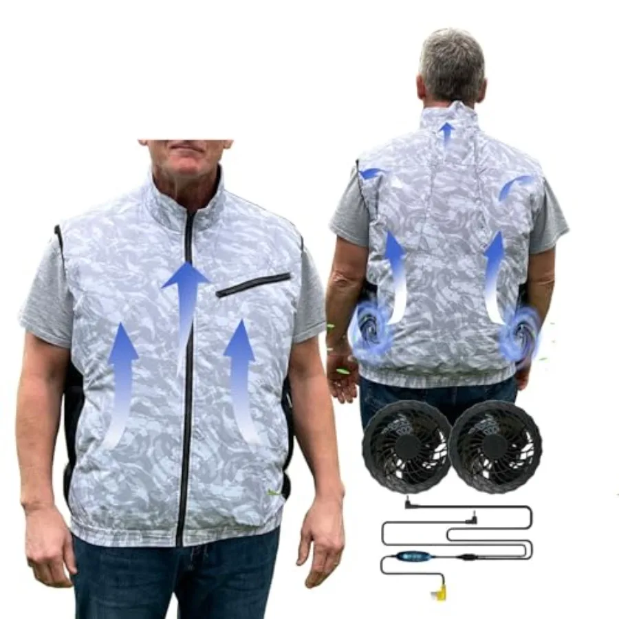 Cooling Vest for Men and Women with Air Conditioning Fans Water-resistant Surface Lightweight Quick Dry with UV Protection
Cooling Vest for Men and Women with Air Conditioning Fans Water-resistant Surface Lightweight Quick Dry with UV Protection