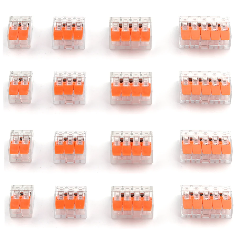 50PCS Mini Quick Wire Connectors 2/3/4/5 Port Push-in Conductor Terminal Block Universal Compact Home Wiring Cable Connector
50PCS Mini Quick Wire Connectors 2/3/4/5 Port Push-in Conductor Terminal Block Universal Compact Home Wiring Cable Connector