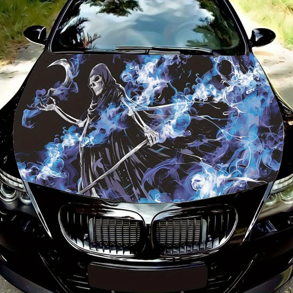 Blue Smoke Skull Pattern car hood stickers, waterproof self-adhesive, scratch resistant, easy to stick, durable car PVC stickers
Blue Smoke Skull Pattern car hood stickers, waterproof self-adhesive, scratch resistant, easy to stick, durable car PVC stickers