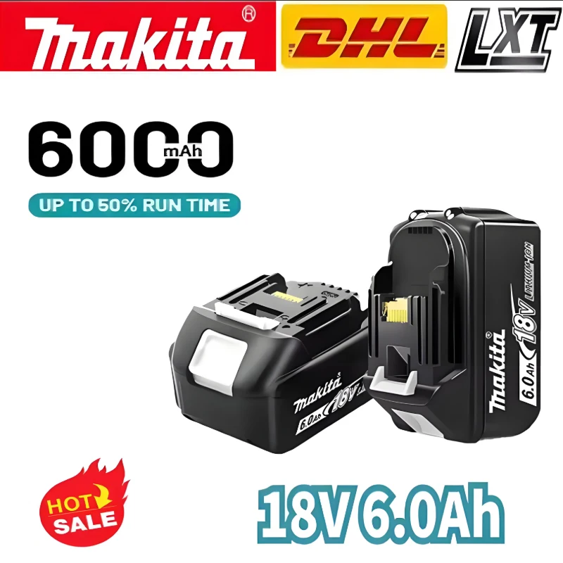 Original Makita battery, 18V, 6.0Ah, rechargeable lithium battery, replacing Makita 18V BL1830, BL1850 Makita power tool battery
Original Makita battery, 18V, 6.0Ah, rechargeable lithium battery, replacing Makita 18V BL1830, BL1850 Makita power tool battery