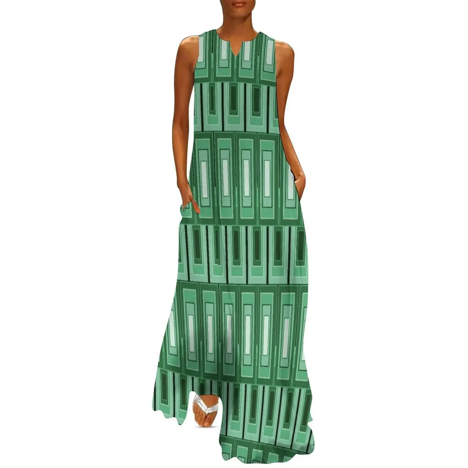 Panton/Art Deco Green Rectangles Long Dress women dress elegant guest wedding dress
Panton/Art Deco Green Rectangles Long Dress women dress elegant guest wedding dress