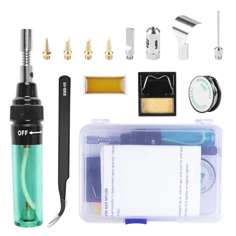 L69A 1300℃ Soldering Iron Kit Adjustable Cordless Gas Soldering Iron Kit Tip
L69A 1300℃ Soldering Iron Kit Adjustable Cordless Gas Soldering Iron Kit Tip