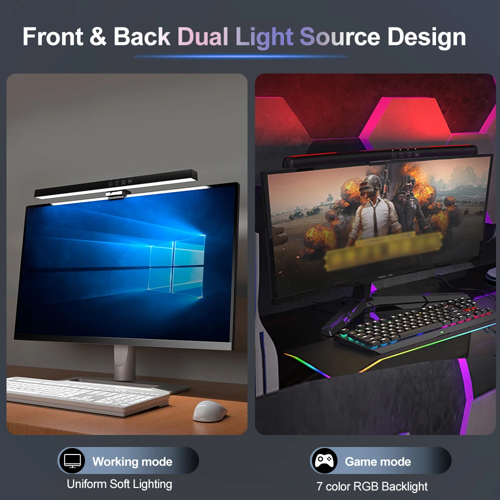 Настольная лампа для ухода за глазами, световая панель для монитора с RGB-подсветкой, лампа для монитора компьютера, игровой экран, подвесной светильник с регулируемой яркостью USB
Настольная лампа для ухода за глазами, световая панель для монитора с RGB-подсветкой, лампа для монитора компьютера, игровой экран, подвесной светильник с регулируемой яркостью USB