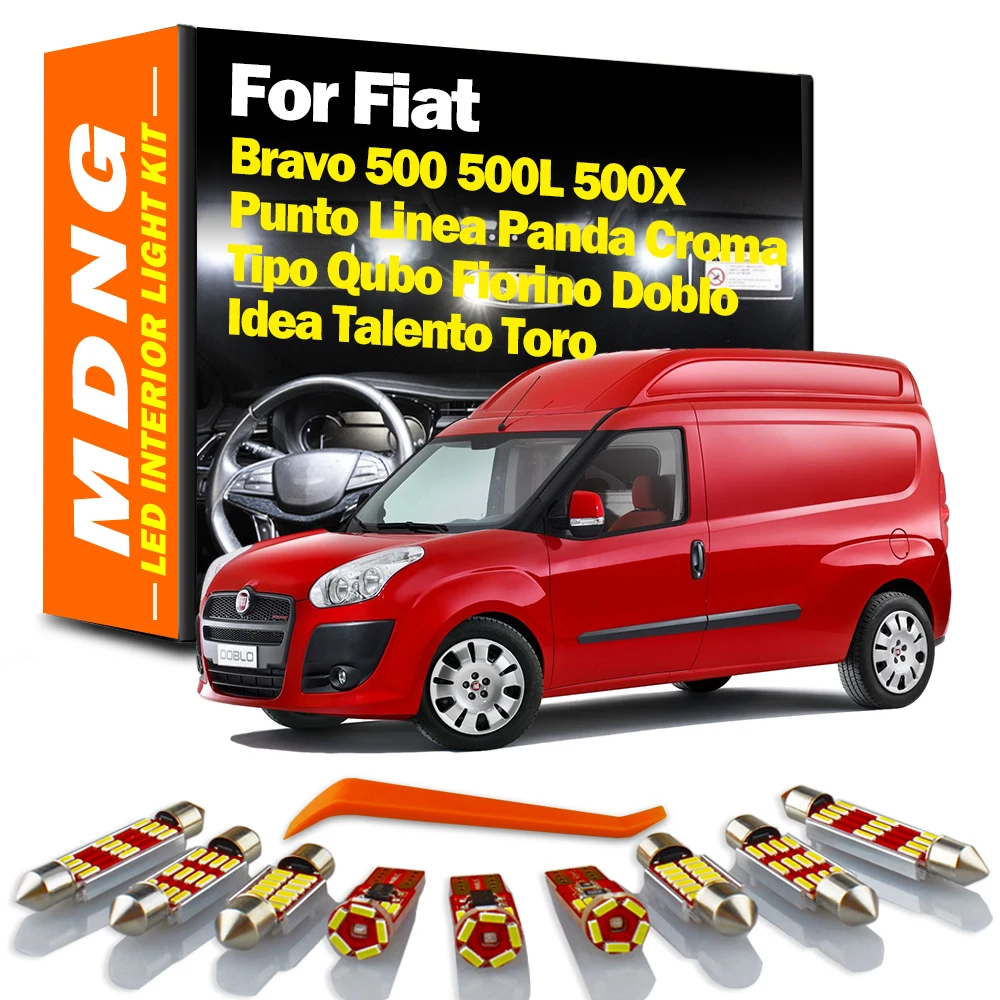 Interior LED Light Kit For Fiat Bravo 500 500L 500X Punto Panda Croma Tipo Qubo Fiorino Doblo Idea Linea Talento Toro Car Lamp
Interior LED Light Kit For Fiat Bravo 500 500L 500X Punto Panda Croma Tipo Qubo Fiorino Doblo Idea Linea Talento Toro Car Lamp