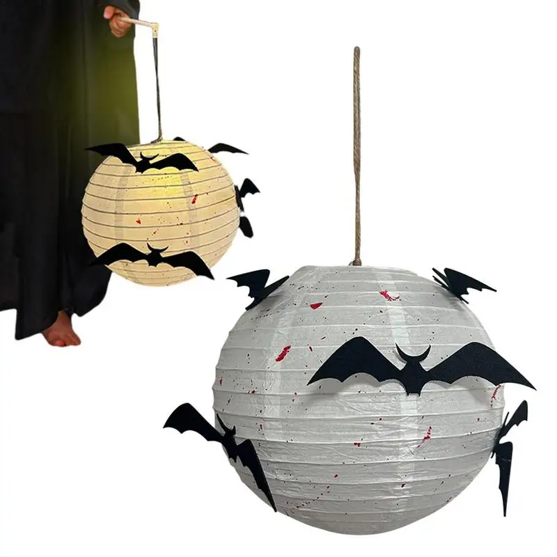 Halloween Paper Lanterns With Bats Spooky Halloween Decorative LED Lights Blood Spots Design Party Paper Lantern For Home Patio
Halloween Paper Lanterns With Bats Spooky Halloween Decorative LED Lights Blood Spots Design Party Paper Lantern For Home Patio