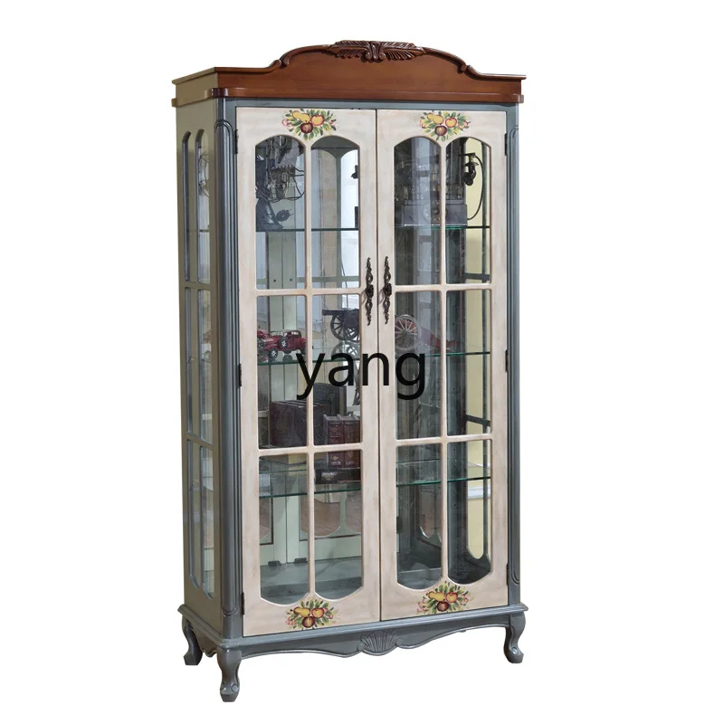 LH painted double door solid wood glass wine cabinet, old decorative ornament cabinet in living room and dining room
LH painted double door solid wood glass wine cabinet, old decorative ornament cabinet in living room and dining room
