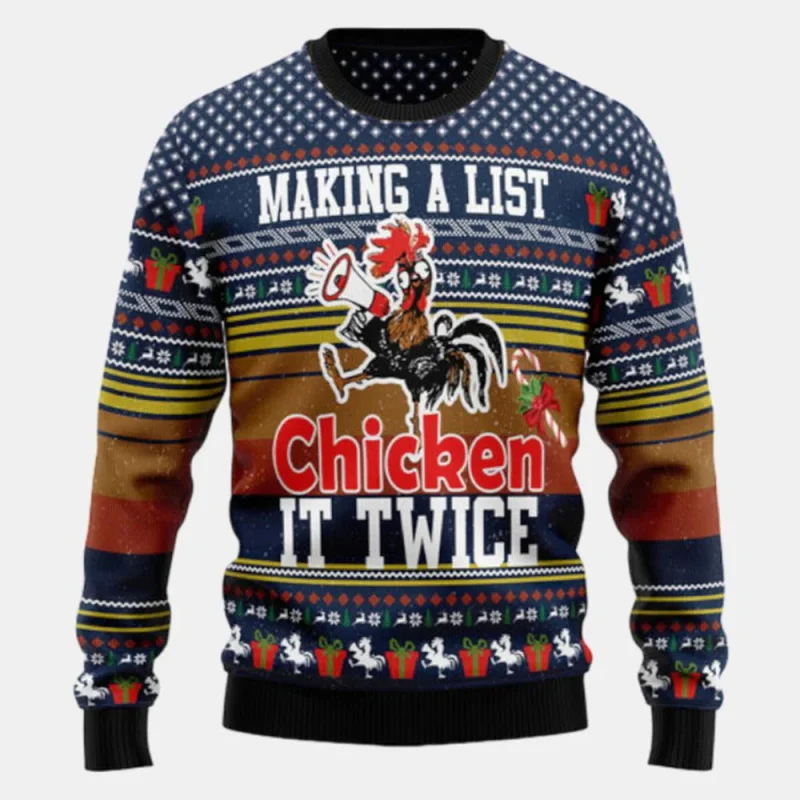 Chicken Flower Design Ugly Christmas Sweater For Men Women Long Sleeve Pullover Sweatshirt Clothes Xmas Funny Chicken Jumper
Chicken Flower Design Ugly Christmas Sweater For Men Women Long Sleeve Pullover Sweatshirt Clothes Xmas Funny Chicken Jumper