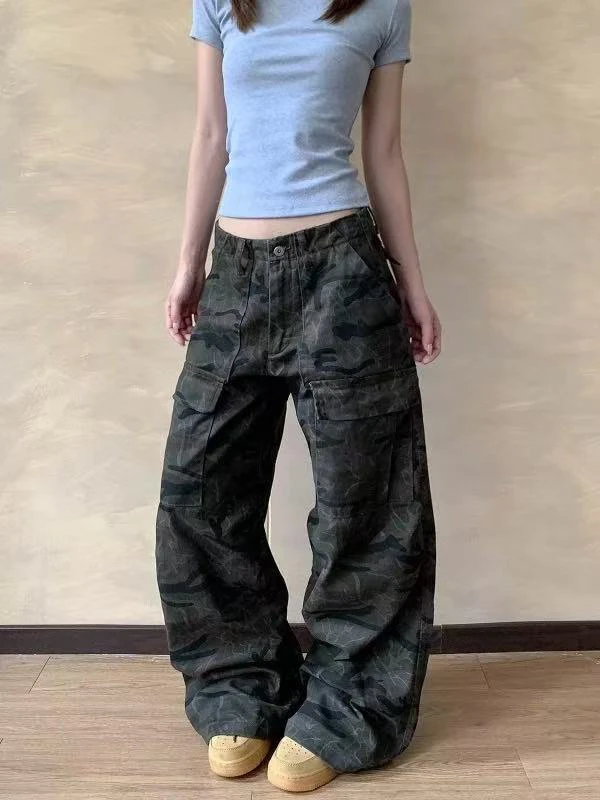 American Retro Camouflage Work Pants Loose Straight Leg Casual Trousers for Men And Women Fold Design Versatile Summer Long P...
American Retro Camouflage Work Pants Loose Straight Leg Casual Trousers for Men And Women Fold Design Versatile Summer Long P...