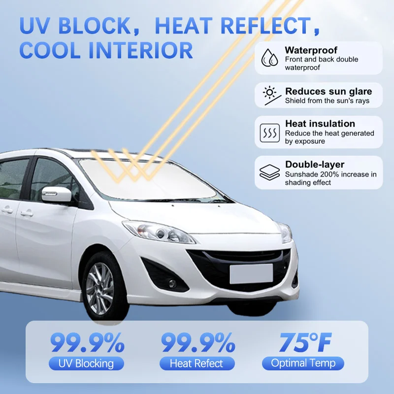 Car Windshield Sun Shade For Mazda 5 6 8 2 3 MPV CX-9 CX-5 Sunshade Sun Visor Protector Blocks UV Rays Summer Car Accessories
Car Windshield Sun Shade For Mazda 5 6 8 2 3 MPV CX-9 CX-5 Sunshade Sun Visor Protector Blocks UV Rays Summer Car Accessories