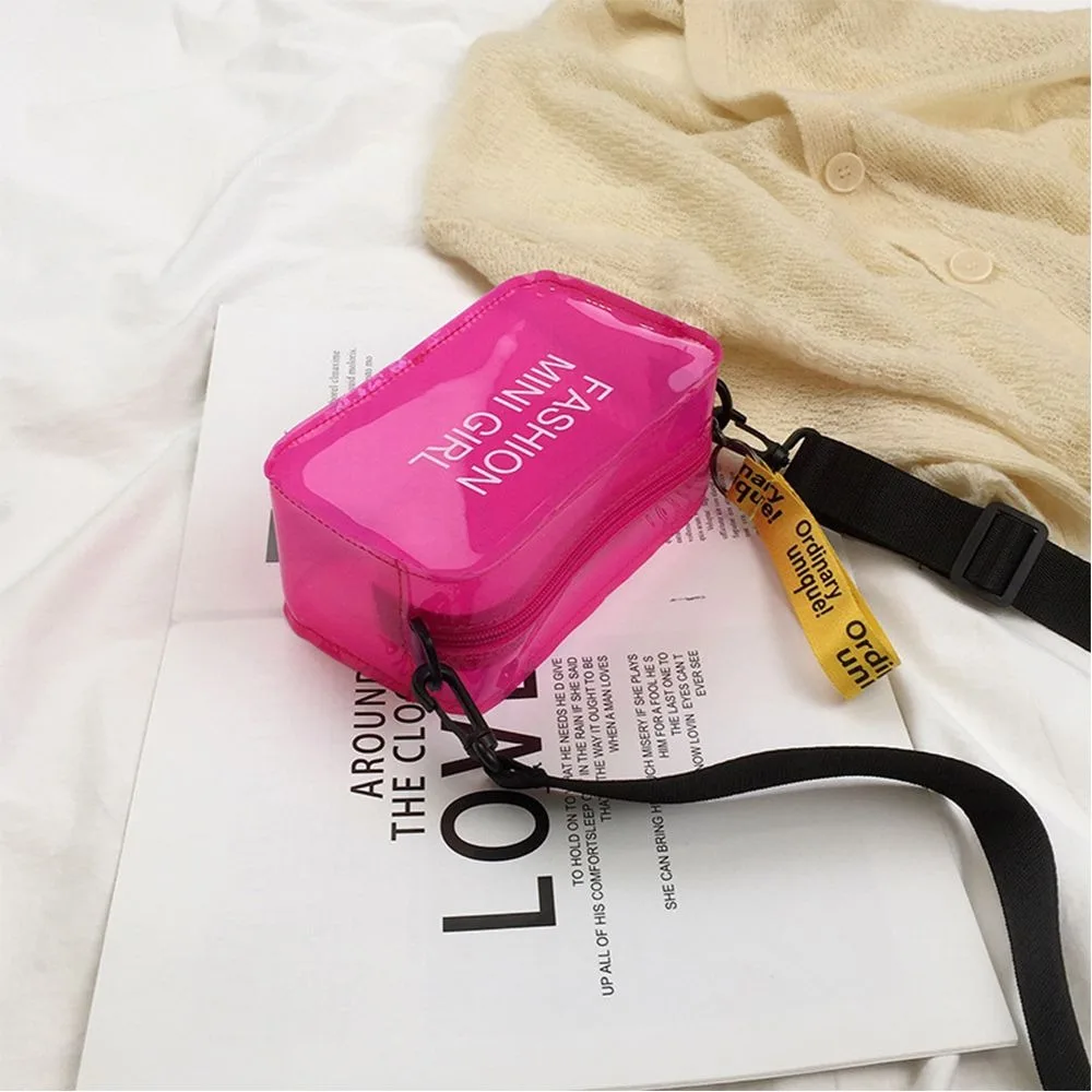 Women Mini Purses Sweet Candy Color Clear Shoulder Bag Messenger Bag Transparent Jelly Bag Crossbody Bags
Women Mini Purses Sweet Candy Color Clear Shoulder Bag Messenger Bag Transparent Jelly Bag Crossbody Bags