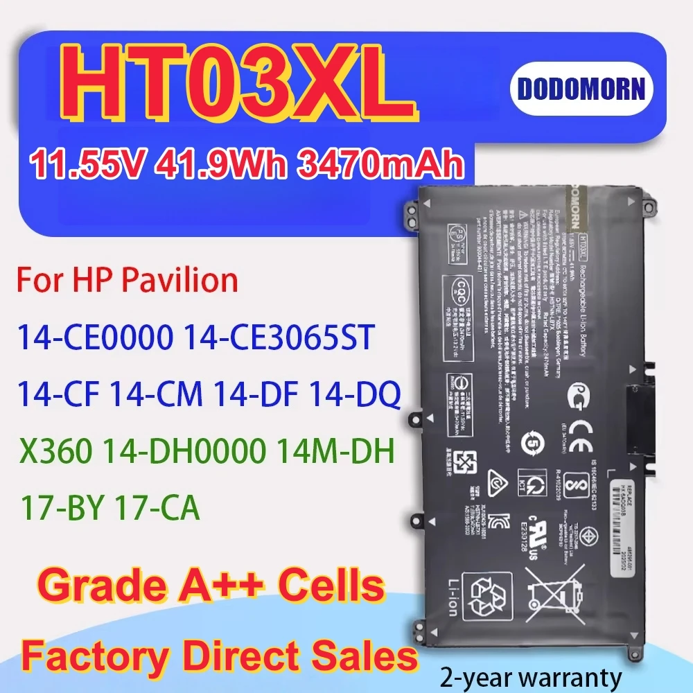 New HT03XL Battery L11119-855 L11421-2C2 HSTNN-IB8O TPN-Q207 For HP Pavilion 14 15 17 G7 HP x360 14-CD 14-DH 14M-DH 15-DW
New HT03XL Battery L11119-855 L11421-2C2 HSTNN-IB8O TPN-Q207 For HP Pavilion 14 15 17 G7 HP x360 14-CD 14-DH 14M-DH 15-DW