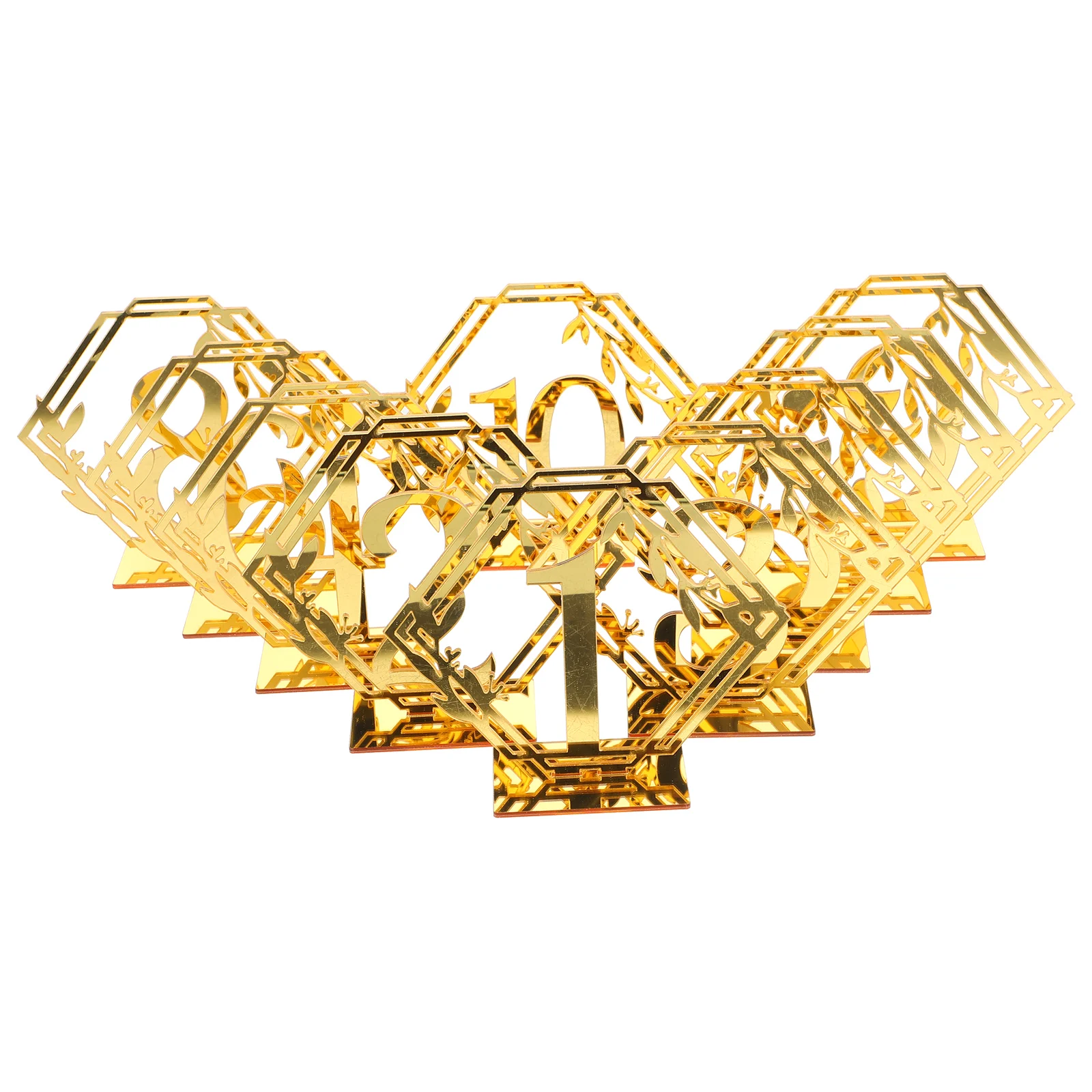10 Pcs Table Number Plate Catering Numbers Stands Wood Hexagon Decorative Acrylic Banquet Delicate
10 Pcs Table Number Plate Catering Numbers Stands Wood Hexagon Decorative Acrylic Banquet Delicate