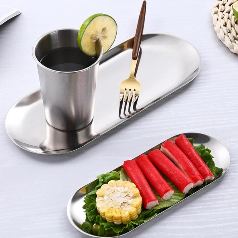 1PC Stainless Steel Storage Korean Style Tray Dessert Plate Nut Fruit Cake Tray Tea Tray Desktop Cosmetic Jewelry Dish
1PC Stainless Steel Storage Korean Style Tray Dessert Plate Nut Fruit Cake Tray Tea Tray Desktop Cosmetic Jewelry Dish