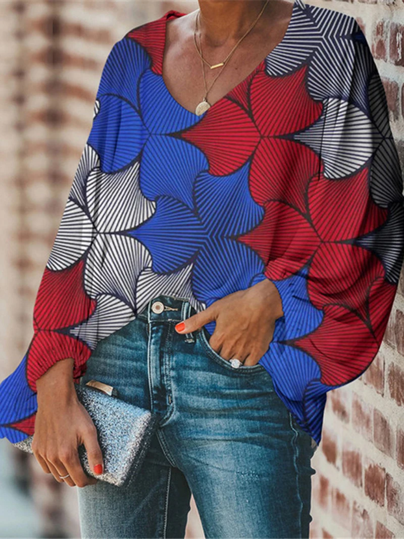 Cute Ankara Flowers Pattern Chiffon Blouses for Woman Summer 2025 Casual Loose Long Sleeve Tops V-Neck Shirts Camisas De Mujer
Cute Ankara Flowers Pattern Chiffon Blouses for Woman Summer 2025 Casual Loose Long Sleeve Tops V-Neck Shirts Camisas De Mujer