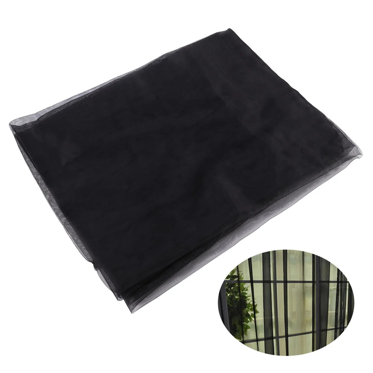 2pcs Solid Color Transparent Tulle Window Sheer Window Screen Voile Curtains for Wedding Bedroom 100x200cm (Black)
2pcs Solid Color Transparent Tulle Window Sheer Window Screen Voile Curtains for Wedding Bedroom 100x200cm (Black)