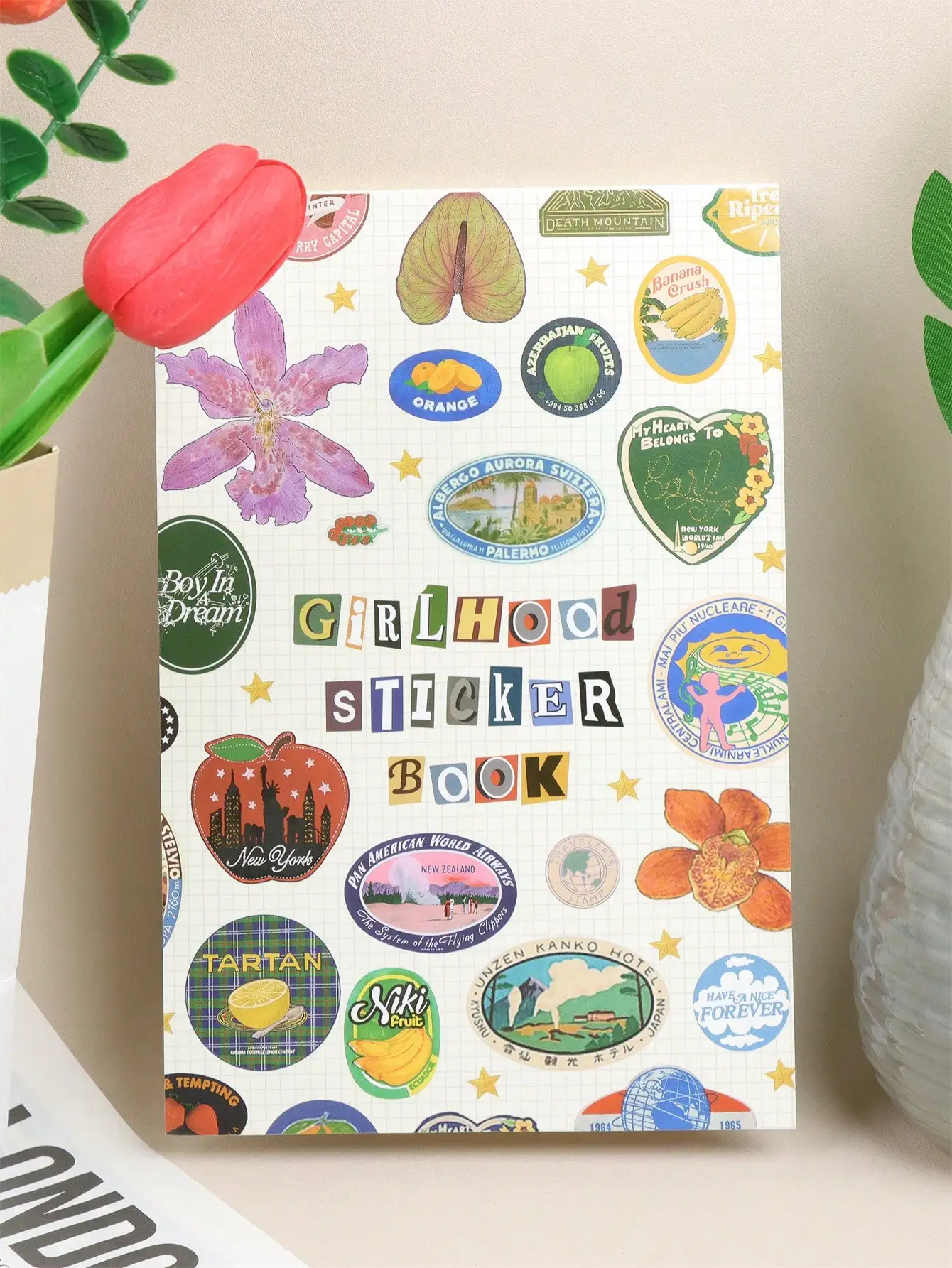 Fruit Icon & Pastel Letter Sticker Book – DIY Scrapbooking Decoration for Girl's Diary
Fruit Icon & Pastel Letter Sticker Book – DIY Scrapbooking Decoration for Girl's Diary