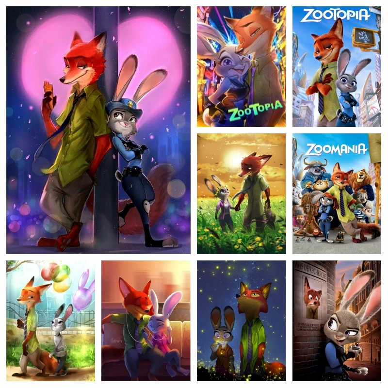 Disney Zootopia Diamond Painting Kits Judy Nick Fantasy Art Cute Cartoon Fox And Rabbit Embroidery Cross Stitch Kid's Gift
Disney Zootopia Diamond Painting Kits Judy Nick Fantasy Art Cute Cartoon Fox And Rabbit Embroidery Cross Stitch Kid's Gift