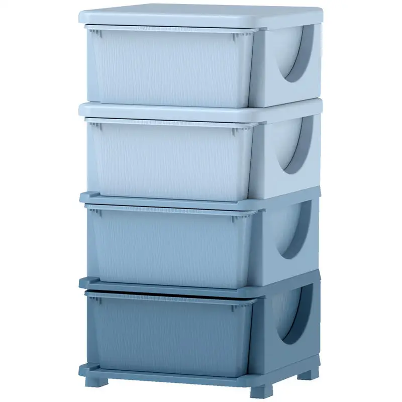 Qaba 30" 4 Tier Kids Storage Unit Dresser Tower w/ 4 Drawers, Blue
Qaba 30" 4 Tier Kids Storage Unit Dresser Tower w/ 4 Drawers, Blue