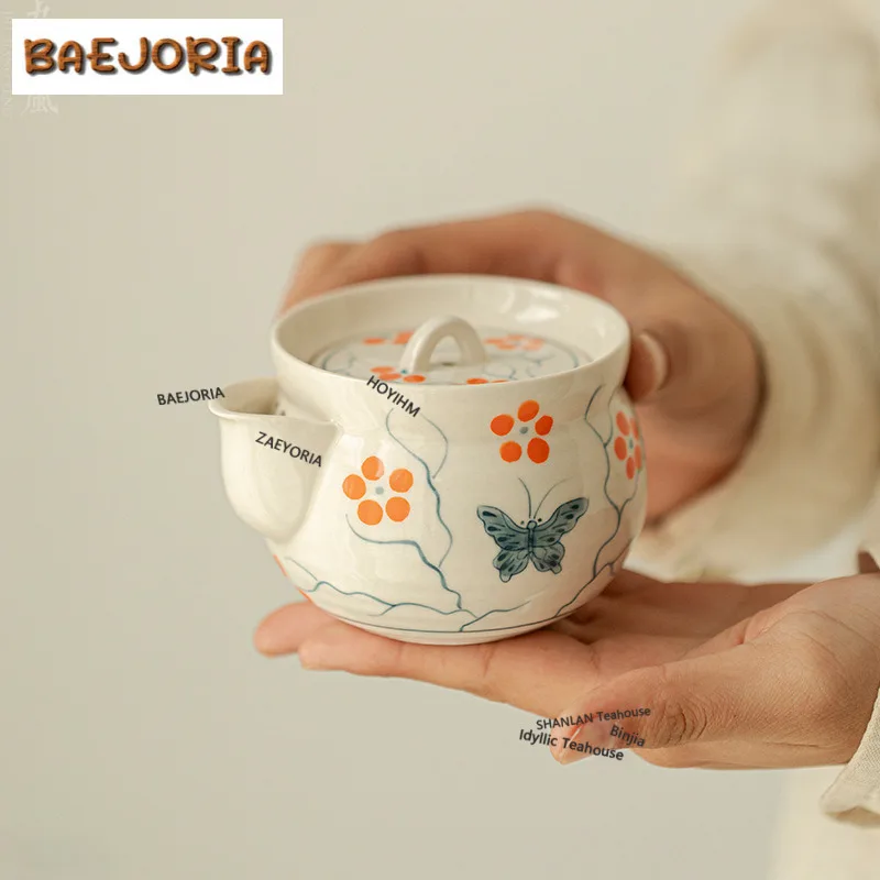 Чайник для заваривания чая ручной росписи с белыми бабочками, в стиле дзен, с ситечком, для белого чая, декор для чайной церемонии
Чайник для заваривания чая ручной росписи с белыми бабочками, в стиле дзен, с ситечком, для белого чая, декор для чайной церемонии