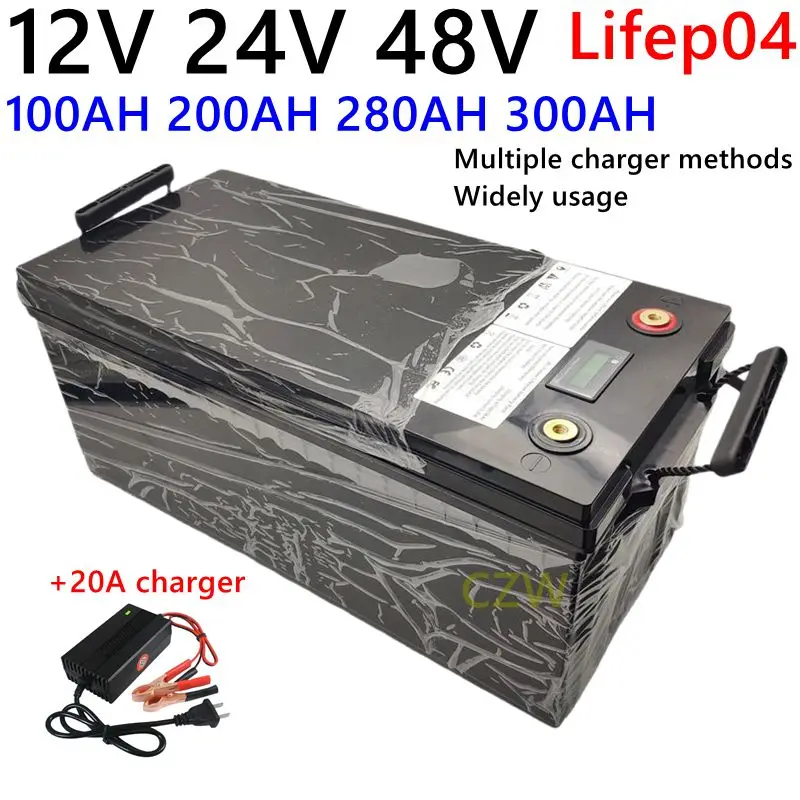 CZW 12V 24V 48V 100Ah 200Ah 280Ah 300Ah 400Ah LiFePo4 Литий-железо-фосфатные батареи для солнечного инвертора лодки, тележки для гольфа
CZW 12V 24V 48V 100Ah 200Ah 280Ah 300Ah 400Ah LiFePo4 Литий-железо-фосфатные батареи для солнечного инвертора лодки, тележки для гольфа