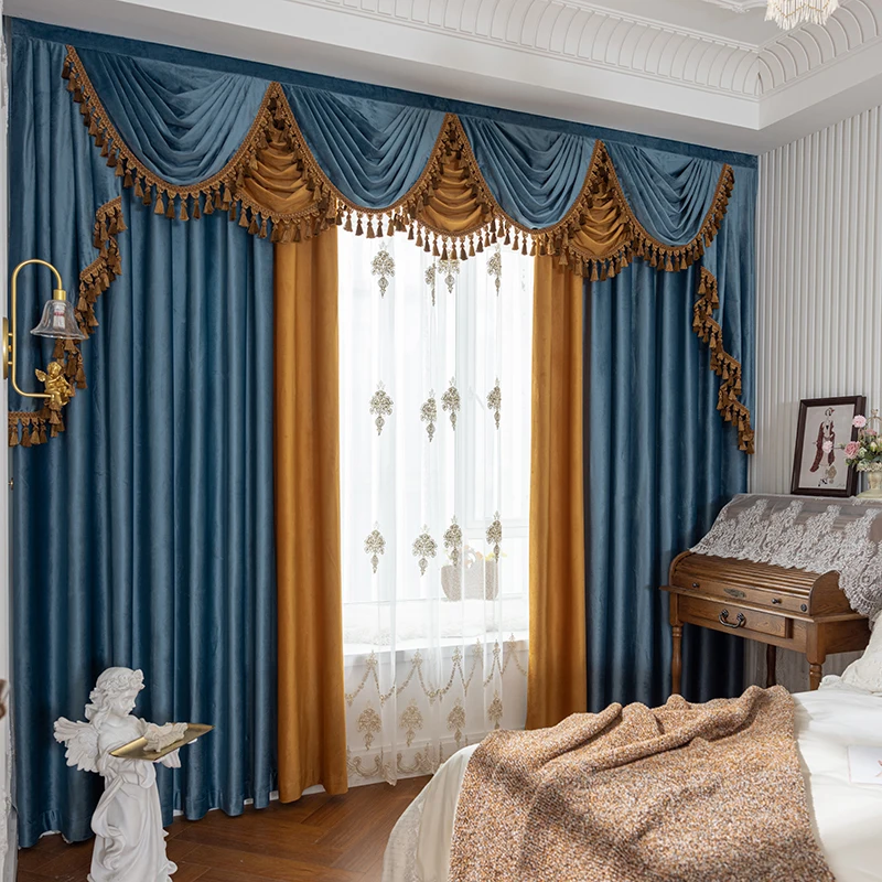 New High-end Two-color Spliced Velvet Cloth Luxurious Retro European Shading Curtains for Living Room Bedroom Dining Custom Size
New High-end Two-color Spliced Velvet Cloth Luxurious Retro European Shading Curtains for Living Room Bedroom Dining Custom Size