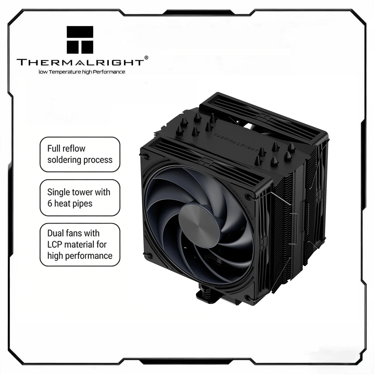Кулер для процессора Thermalright U120 EXTREME EVO REV.5, два вентилятора, 6 AGHP антигравитационных тепловых трубок, технология полного пайки методом оплавления
Кулер для процессора Thermalright U120 EXTREME EVO REV.5, два вентилятора, 6 AGHP антигравитационных тепловых трубок, технология полного пайки методом оплавления