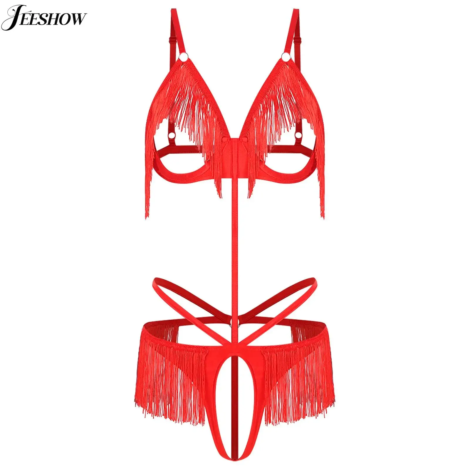 Женское сексуальное струящееся нижнее белье с кисточками, боди без рукавов с вырезами и открытой чашкой, трико с Т-образной спинкой и вырезами, Тедди, ночное белье
Женское сексуальное струящееся нижнее белье с кисточками, боди без рукавов с вырезами и открытой чашкой, трико с Т-образной спинкой и вырезами, Тедди, ночное белье