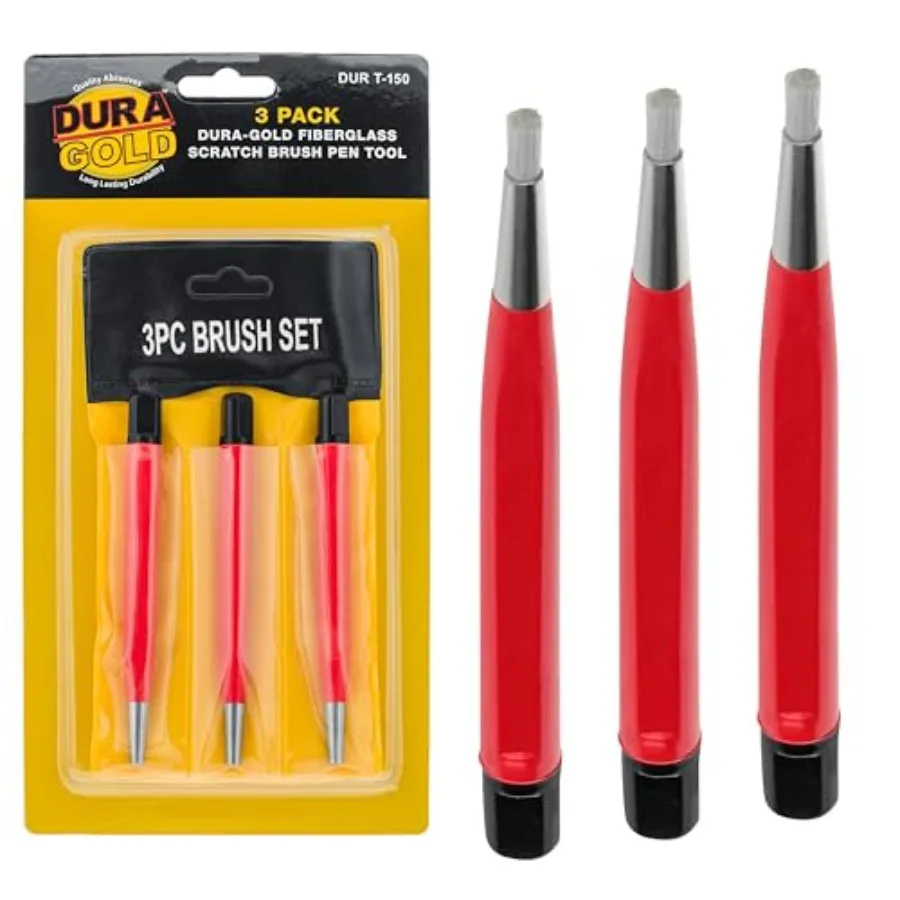 Fiberglass Spot Scratch Brush Pen Tool, Pack of 3 - Clean, Sand, Scuff Surfaces, Remove Rust and Corrosion, Prep Sanding Auto P
Fiberglass Spot Scratch Brush Pen Tool, Pack of 3 - Clean, Sand, Scuff Surfaces, Remove Rust and Corrosion, Prep Sanding Auto P