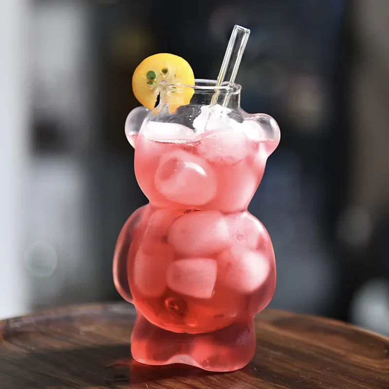1/2pcs Cartoon Bear Shaped Glass Cup With Straw 300ml Transparent Juice Cocktail Glass Cup Restaurant Coffee Milk Cup Glass mug
1/2pcs Cartoon Bear Shaped Glass Cup With Straw 300ml Transparent Juice Cocktail Glass Cup Restaurant Coffee Milk Cup Glass mug