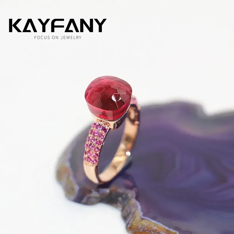 Kayfany Official with Crystal Classic Nude Ladies Ring, Gold Plated Red Zircon Candy Mixed Color Custom Crystal for Holiday Gift
Kayfany Official with Crystal Classic Nude Ladies Ring, Gold Plated Red Zircon Candy Mixed Color Custom Crystal for Holiday Gift