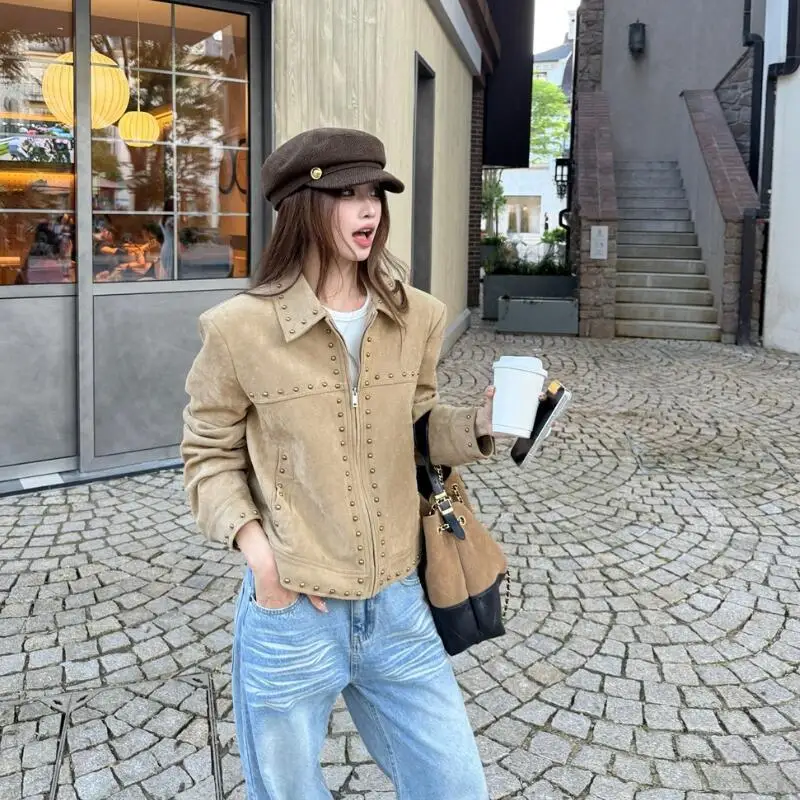 Куртка в стиле Y2K American Retro Spicy Girl с заклепками, женская приталенная куртка с длинными рукавами, модный тренд, повседневная куртка, новые универсальные топы
Куртка в стиле Y2K American Retro Spicy Girl с заклепками, женская приталенная куртка с длинными рукавами, модный тренд, повседневная куртка, новые универсальные топы