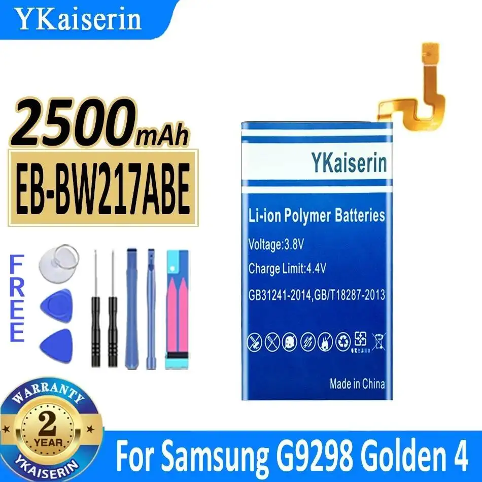 Стабильная высокая совместимость EB-BW217ABE для Samsung Galaxy Golden 4 G9298 SM-W2017, аккумулятор мобильного телефона 2500 мАч
Стабильная высокая совместимость EB-BW217ABE для Samsung Galaxy Golden 4 G9298 SM-W2017, аккумулятор мобильного телефона 2500 мАч