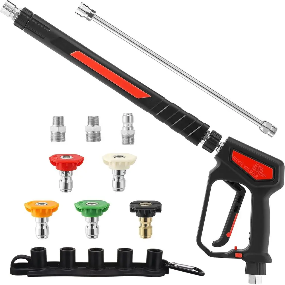 5000 PSI 12 GPM High-Pressure Power Washer with Stainless Steel Wand and Quick Connect Nozzle
5000 PSI 12 GPM High-Pressure Power Washer with Stainless Steel Wand and Quick Connect Nozzle