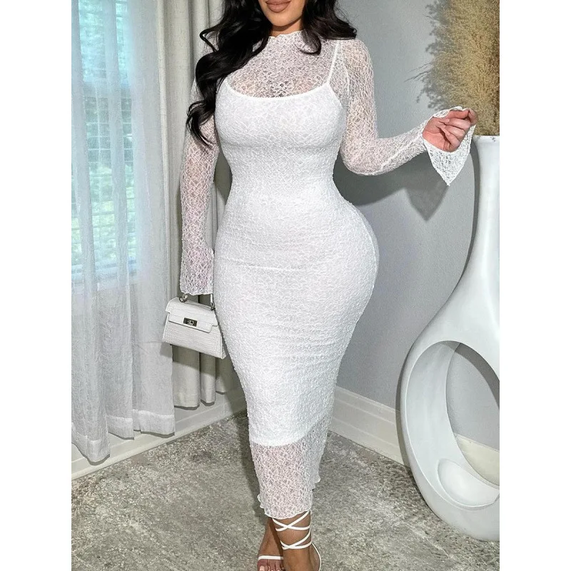 2025 женское новое однотонное модное модное сексуальное высококачественное тонкое кружевное прозрачное платье с длинными рукавами для свидания и вечеринки для женщин
2025 женское новое однотонное модное модное сексуальное высококачественное тонкое кружевное прозрачное платье с длинными рукавами для свидания и вечеринки для женщин