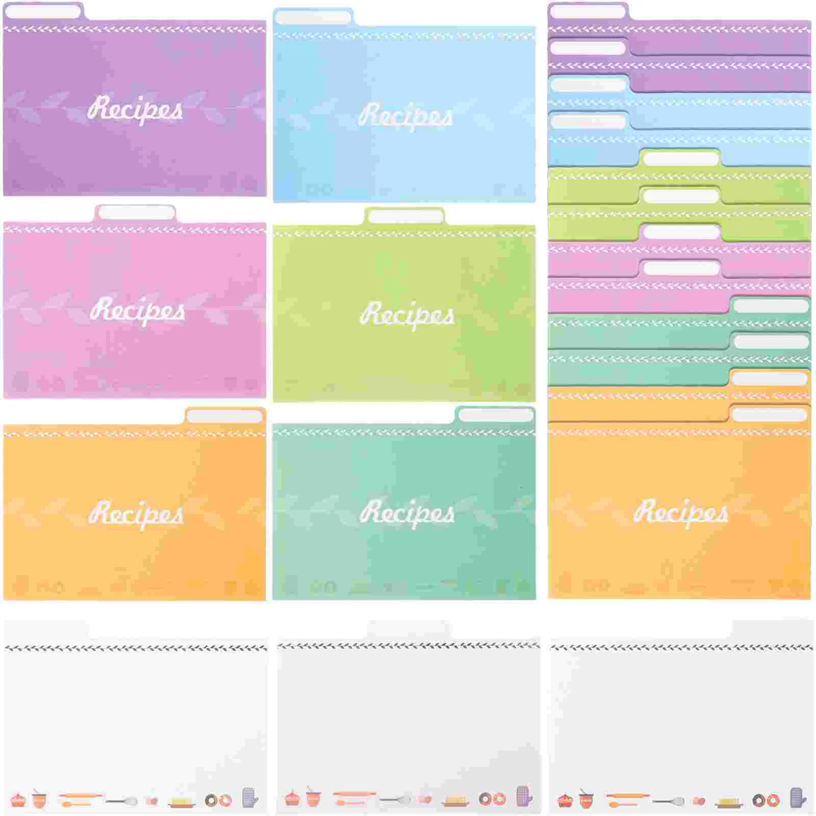 25 Pcs Recipe Case Dividers Cooking Note Cards Practical Household Decorative Kitchen Supplies DIY
25 Pcs Recipe Case Dividers Cooking Note Cards Practical Household Decorative Kitchen Supplies DIY