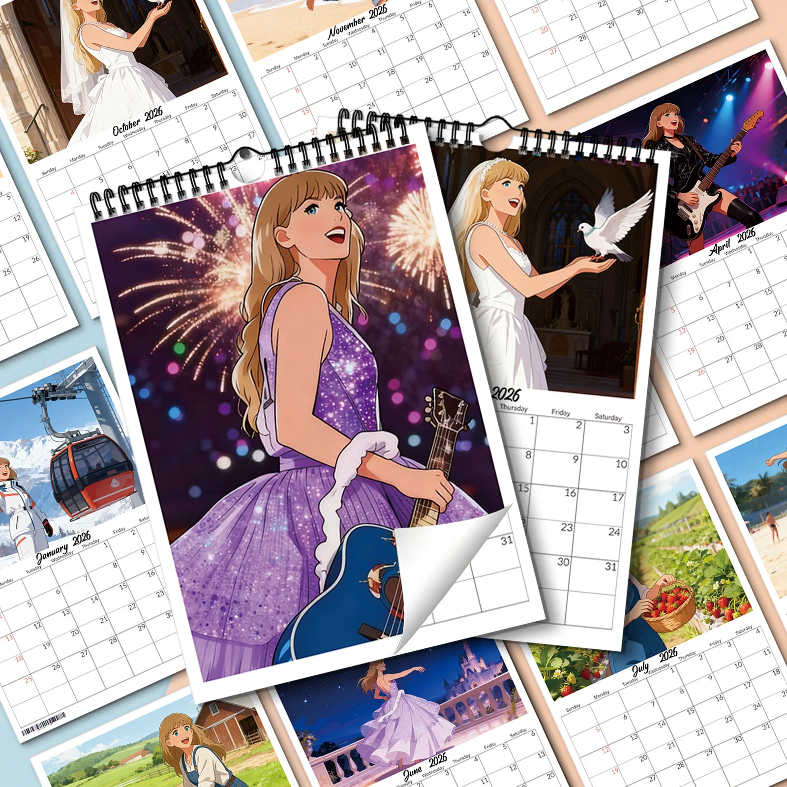 1PC Charming Anime Female Singer Calendar, Fit For Home Decor, Great For Anime Music Fans, Wonderful New Year Present
1PC Charming Anime Female Singer Calendar, Fit For Home Decor, Great For Anime Music Fans, Wonderful New Year Present