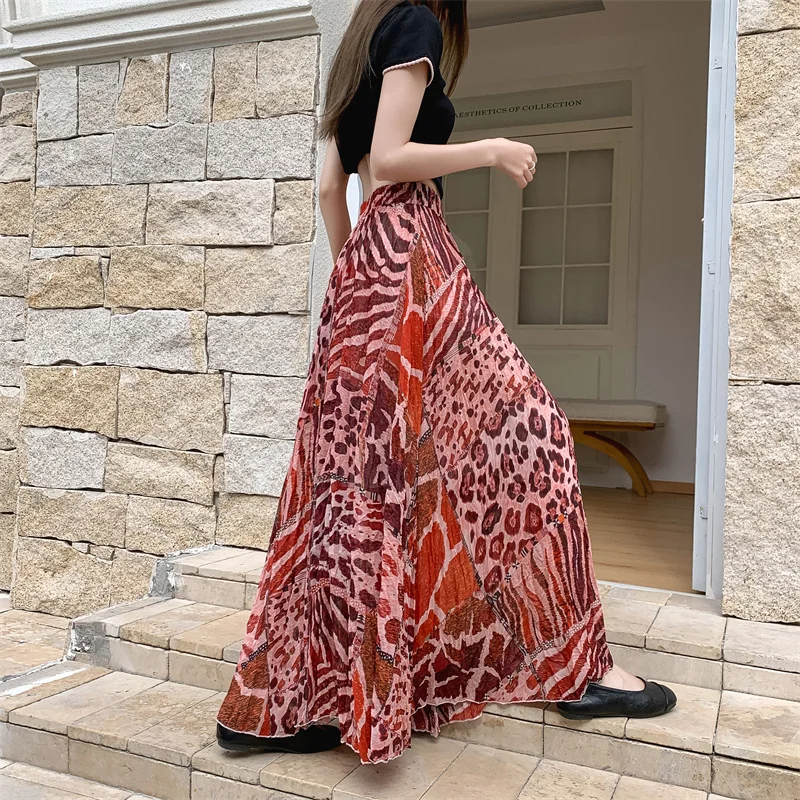 Red Geometric Print Pleated Loose A-Line Chiffon Skirt Women's Midi Skirt Asymmetrical High Waist Vintage Style Long Skirt
Red Geometric Print Pleated Loose A-Line Chiffon Skirt Women's Midi Skirt Asymmetrical High Waist Vintage Style Long Skirt