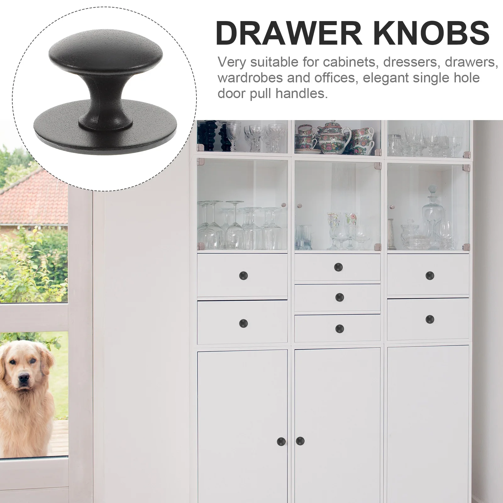 6pcs Self Cabinet Knobs Round Knobs For Dresser Drawers Door H les for Dresser Drawers Wardrobe Furniture Hardware Black 
6pcs Self Cabinet Knobs Round Knobs For Dresser Drawers Door H les for Dresser Drawers Wardrobe Furniture Hardware Black