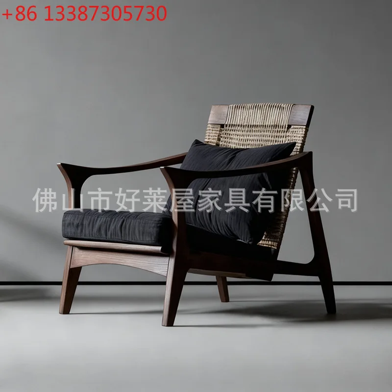 Solid wood rattan chair lounge chair new Chinese lounge chair high-end French
Solid wood rattan chair lounge chair new Chinese lounge chair high-end French