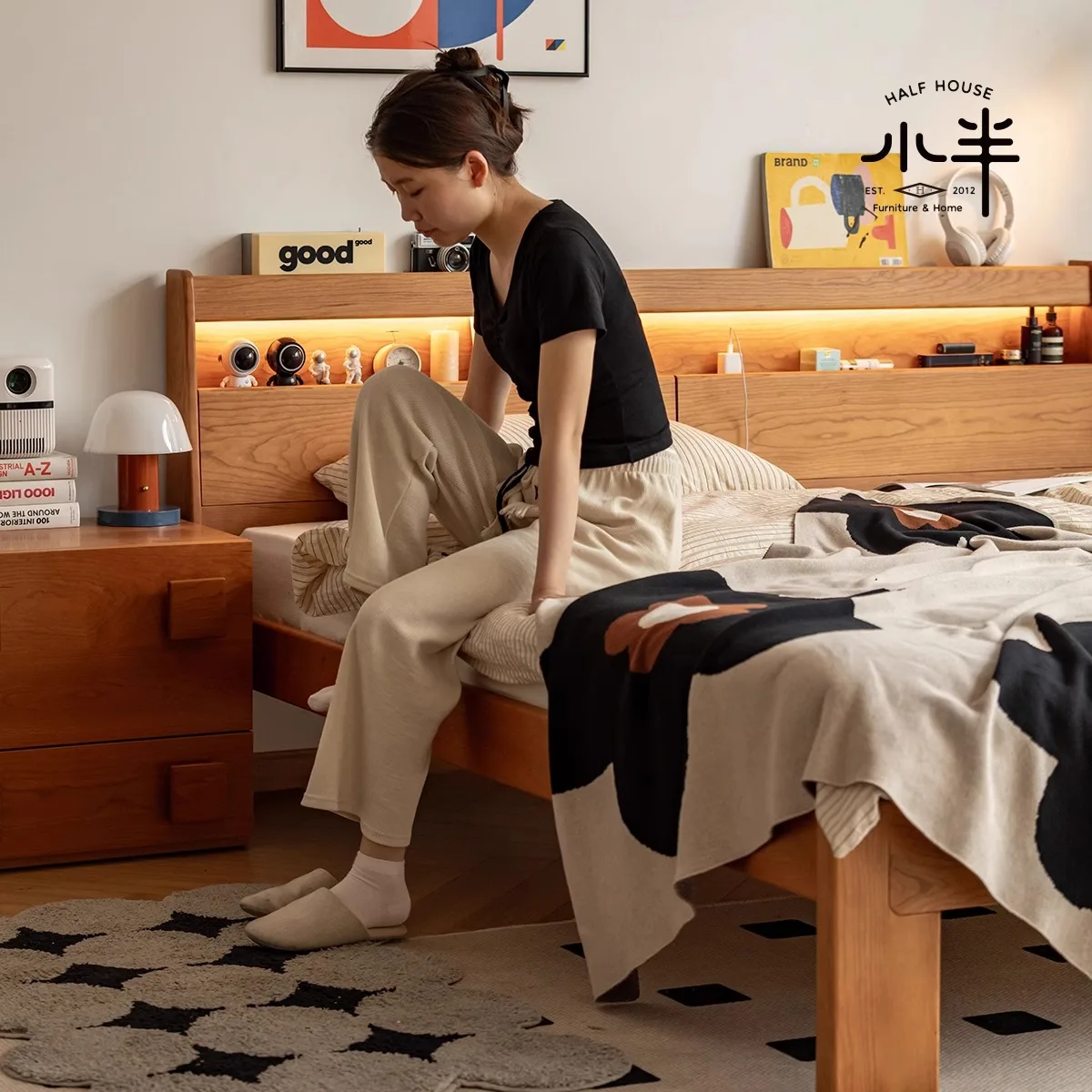 Customizable Nordic Solid Wood Bed 1.5m Household Japanese 1.8m Master Bedroom Storage Double Bed
Customizable Nordic Solid Wood Bed 1.5m Household Japanese 1.8m Master Bedroom Storage Double Bed