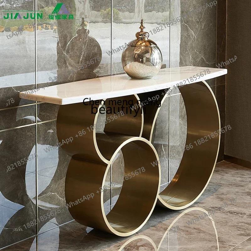 B178 Light luxury Italian entrance table, strip table, marble entrance table, semi-round wall edge, narrow table partition cabin
B178 Light luxury Italian entrance table, strip table, marble entrance table, semi-round wall edge, narrow table partition cabin