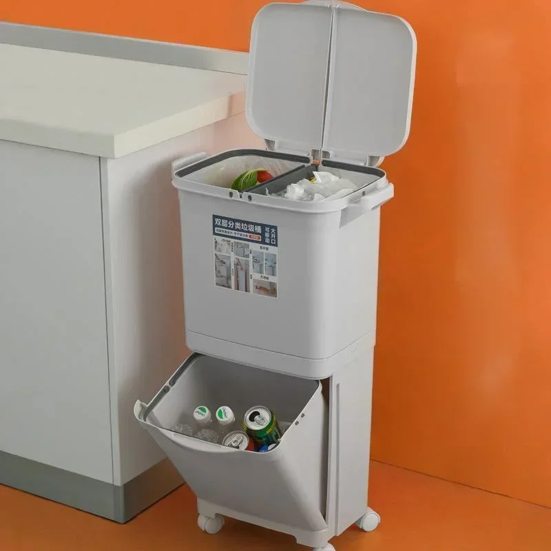 v 2 Layers Classification Trash Can Kitchen Plastic Dustbin Wet and Dry Push Button Recycle Stacked Sorting Rubbish Bin ZM223
v 2 Layers Classification Trash Can Kitchen Plastic Dustbin Wet and Dry Push Button Recycle Stacked Sorting Rubbish Bin ZM223