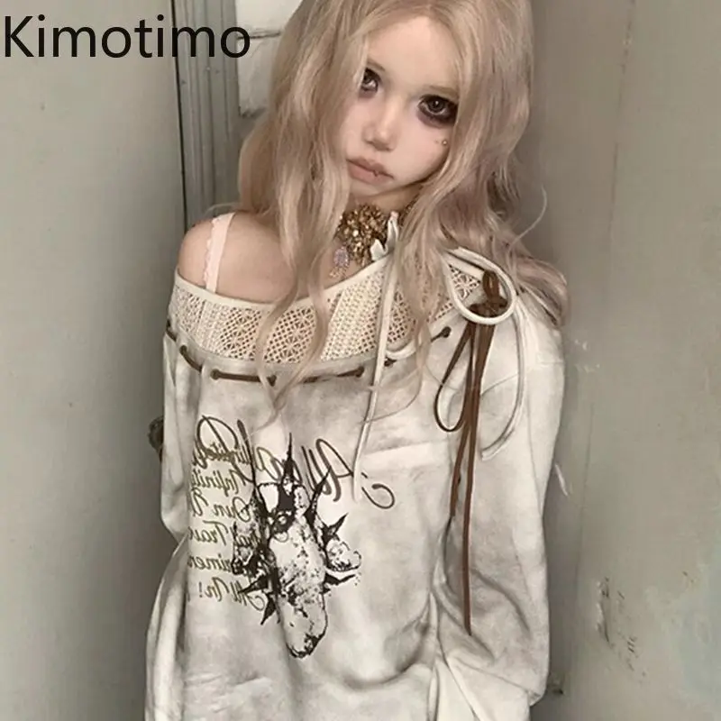 Kimotimo Japanese Retro Printed Long Sleeve Sweatshirts Women Off Shoulder Patchwork Bandage Loose Tops Punk Street Y2k T-shirts
Kimotimo Japanese Retro Printed Long Sleeve Sweatshirts Women Off Shoulder Patchwork Bandage Loose Tops Punk Street Y2k T-shirts