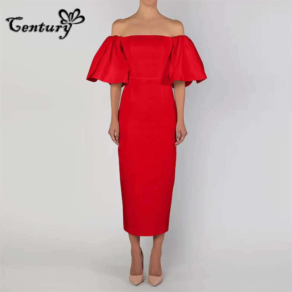 Red Prom Dress for Women Big Bow Tea Length Off Shoulder Simple Satin Evening Dresses Formal Party Gowns Robe De Soiree Femme
Red Prom Dress for Women Big Bow Tea Length Off Shoulder Simple Satin Evening Dresses Formal Party Gowns Robe De Soiree Femme